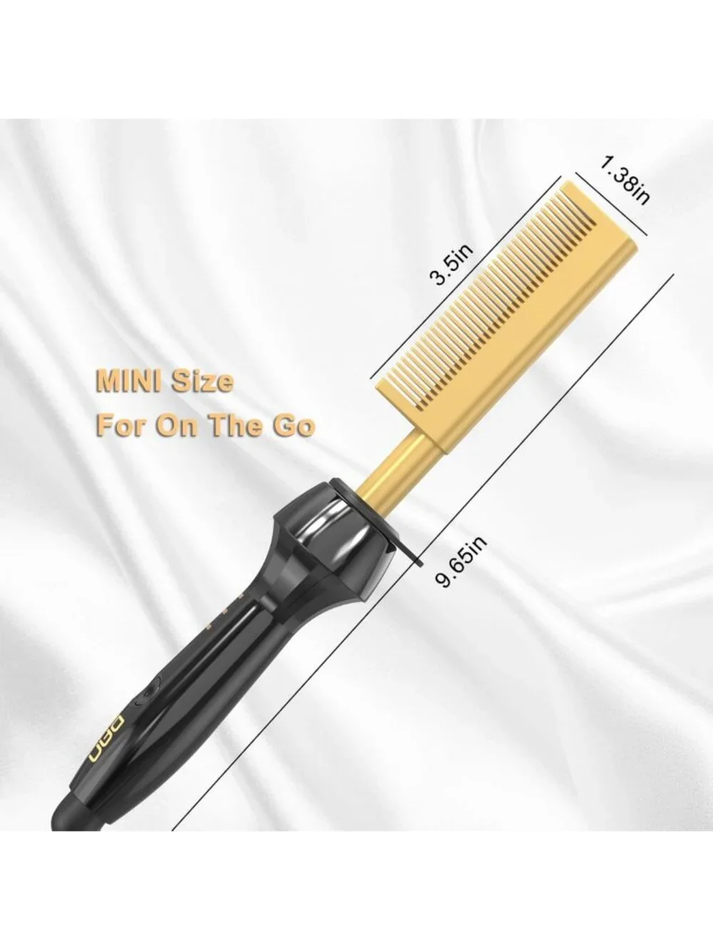 500℉ Hot Comb Straightener for Black Hair - Fast Heating, Auto-Off, Dual Voltage